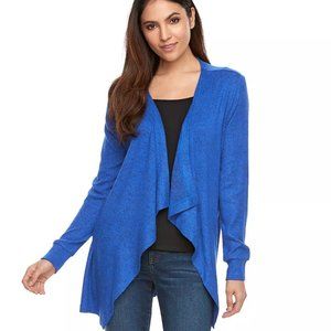 Juicy Couture Royal Blue Mixed Media Draped Cardigan Size M EUC